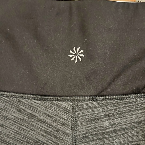 Athleta Fleece Black and Gray Leggings Size XS - Picture 7 of 11